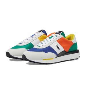 Polo Ralph Lauren Men’s Train 89 PP Lace-Up Sneaker Asymmetrical Colorblock 8D